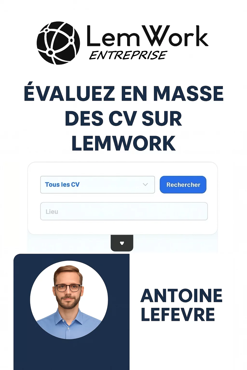 Interface LemWork Entreprise permettant l’évaluation en masse des CV