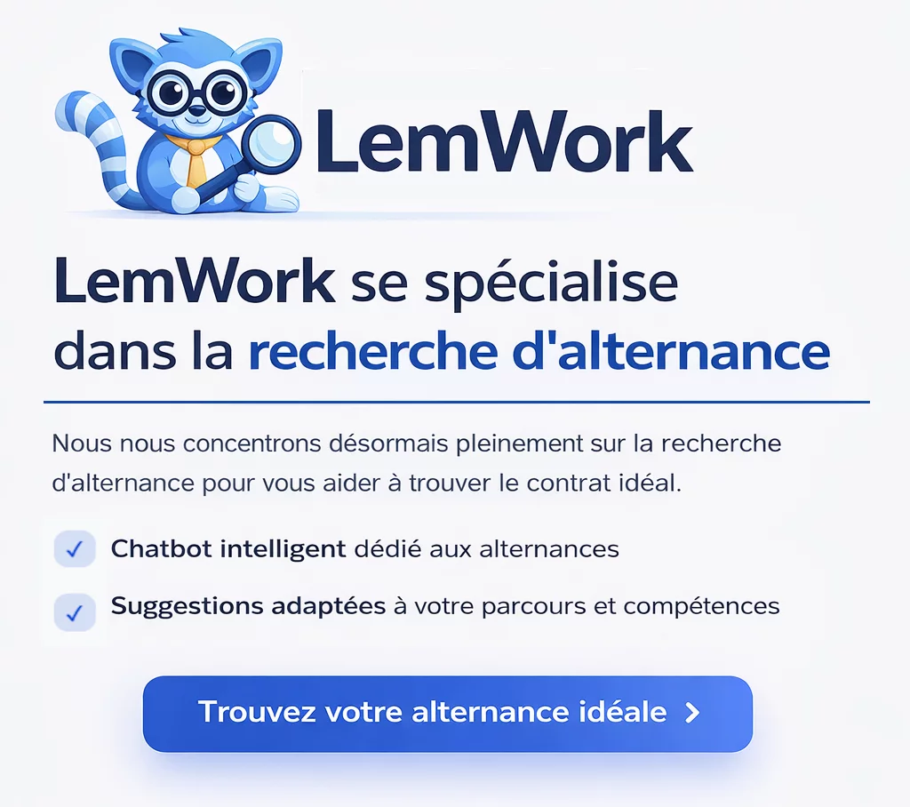 Annonce LemWork recherche alternance